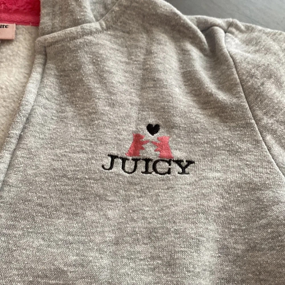 Juicy Couture Faux Fur Hoodie Sz M 8/10Y - Picture 4 of 14